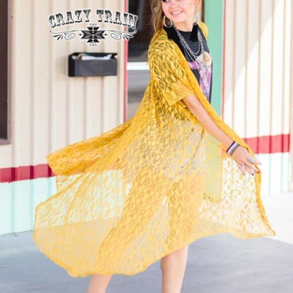 CRAZY TRAINLADIES MUSTARD ALBUQUERQUE DUSTER